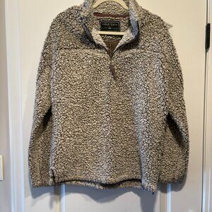 TRUE GRIT Jacket Men’s Small Sherpa Fleece 1/4 Sweater Pullover Deep Pile